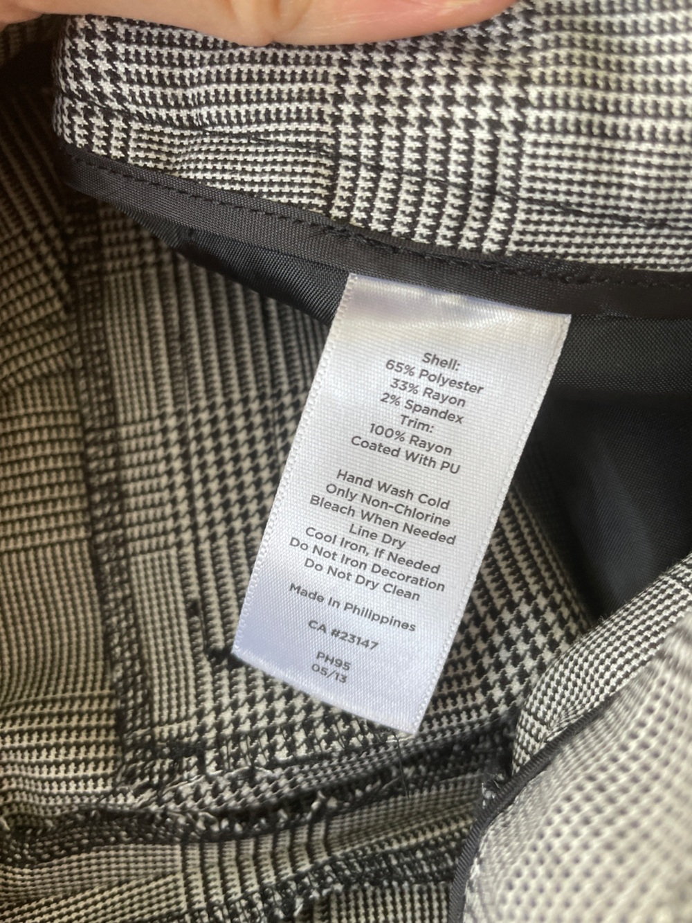 Talbots Petite Size 2P Gray Plaid Ankle Pants NWT Classic Career Trousers - Picture 8 of 9